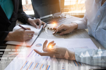 Business team meeting present the project .professional investor working with new project. Concept business and finance