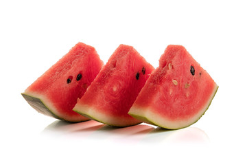 Slice of watermelon on white