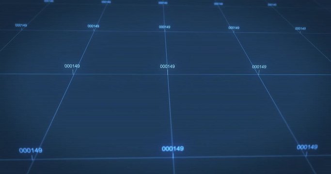Latitude and Longitude lines on a digital grid