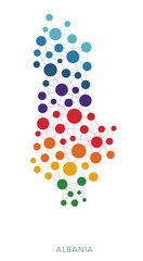dotted texture Albania vector background