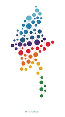 dotted texture Myanmar vector background