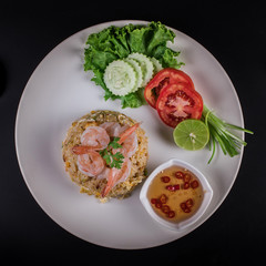 Unique style Thai shrimp fried rice