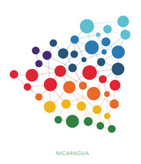 dotted texture Nicaragua vector background