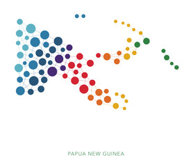 dotted texture Papua New Guinea vector background