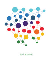 dotted texture Suriname vector background