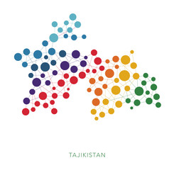 dotted texture Tajikistan vector background