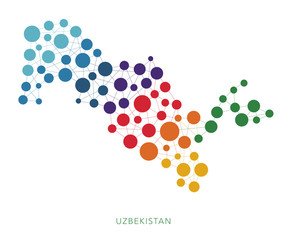 dotted texture Uzbekistan vector background