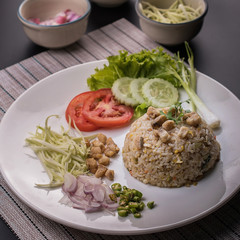 fried rice with fish