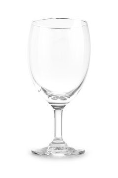 empty wine glass isolated