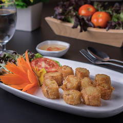 Deep Fried Crab Meat Rolls or Hoi Jo.