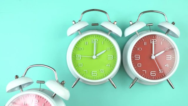 4k Turning the clocks forward one hour for Springtime Daylight Savings Time.