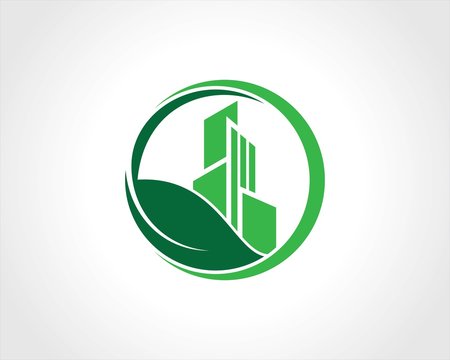  Building Green Cityscape Logo