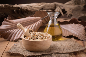 Soybeans with soybean oil