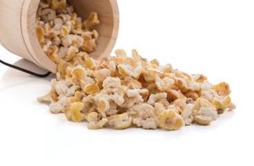 Popcorn isolated on white