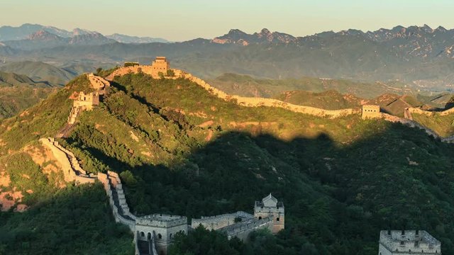 Sunrise of Great Wall of China (From Dawn to Day,Time-Lapse Video).