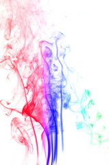 Fototapeta premium colored smoke isolated on white background