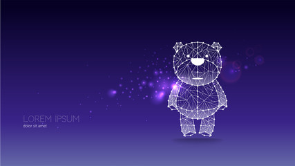 Fototapeta na wymiar Abstract vector illustration of bear