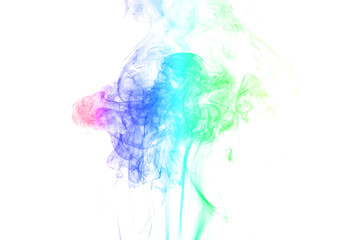 Obraz premium colored smoke isolated on white background