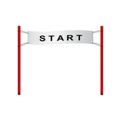 Obraz premium Start flag in retro design 