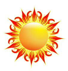 Sun symbol vector icon logo