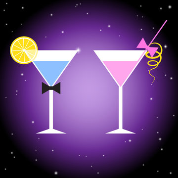 Cocktail Party Poster Design template.