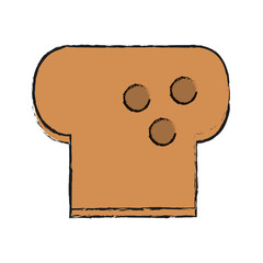 Colorful toast doodle over white background vector illustration