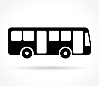 Bus Icon On White Background