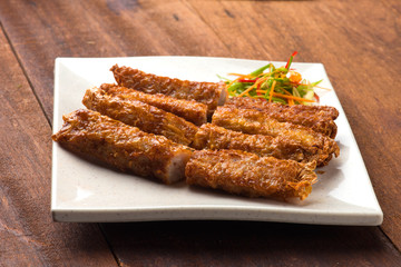 penang loh bak , spicy pork rolls