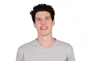 Close up of young latin man.