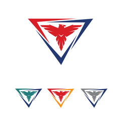 Eagle Triangle Shield Logo Symbol Illustration