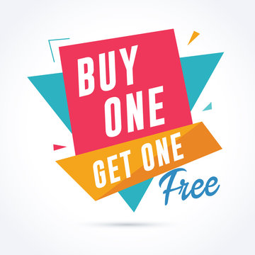 Buy one get one free banner. Sale and promotion banner