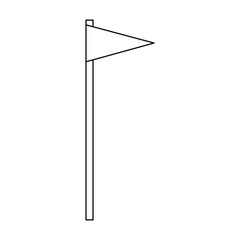 flag icon over white background vector illustration