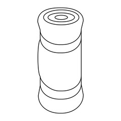 slepping bag icon over white background vector illustration