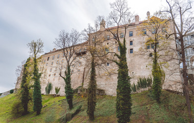 Medieval castle in Cesky Krumlov, Czech Republic