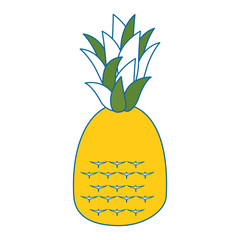 pineapple fruit icon over white background vector illustration