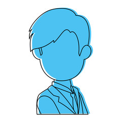 businessman standing icon over white background vector illustration