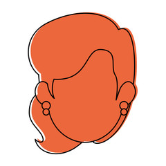 avatar businesswoman icon over white background vector illustration