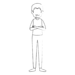 Man faceless avatar icon over white background vector illustration