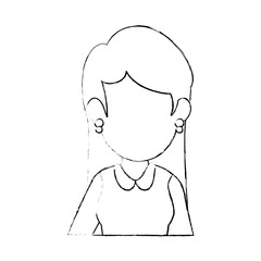 avatar businesswoman icon over white background vector illustration