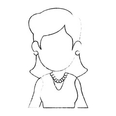 avatar businesswoman icon over white background vector illustration