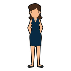 avatar businesswoman icon over white background vector illustration