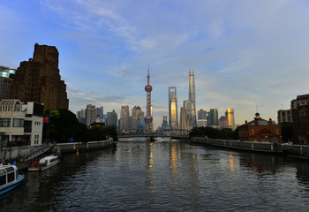 Fototapeta premium Szanghaj wieżowce centrum finansowego świata