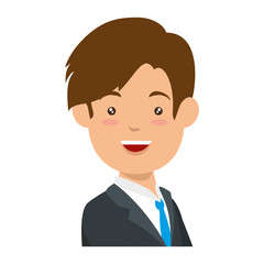 businessman cartoon icon over white background vector illustration