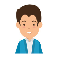 businessman cartoon icon over white background vector illustration