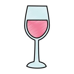 champagne glass icon over white background vector illustration
