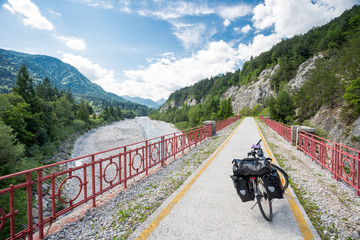 Alpe Adria cycle path, Italy - obrazy, fototapety, plakaty