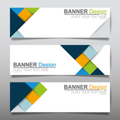 Collection horizontal business banner set vector templates. Clean modern geometric abstract background layout for website design. Simple creative cover header. In rectangle size.