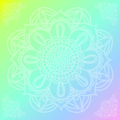 Spring Background, Mandala Texture, Rainbow