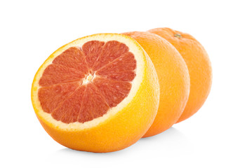 fresh orange isolated on white background