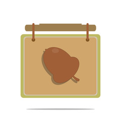 Autumn icon, acorn silhouette 